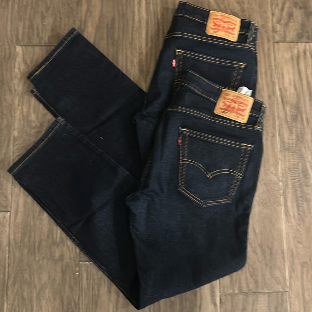 2 pairs Levi’s.  Size 33x30